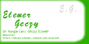 elemer geczy business card